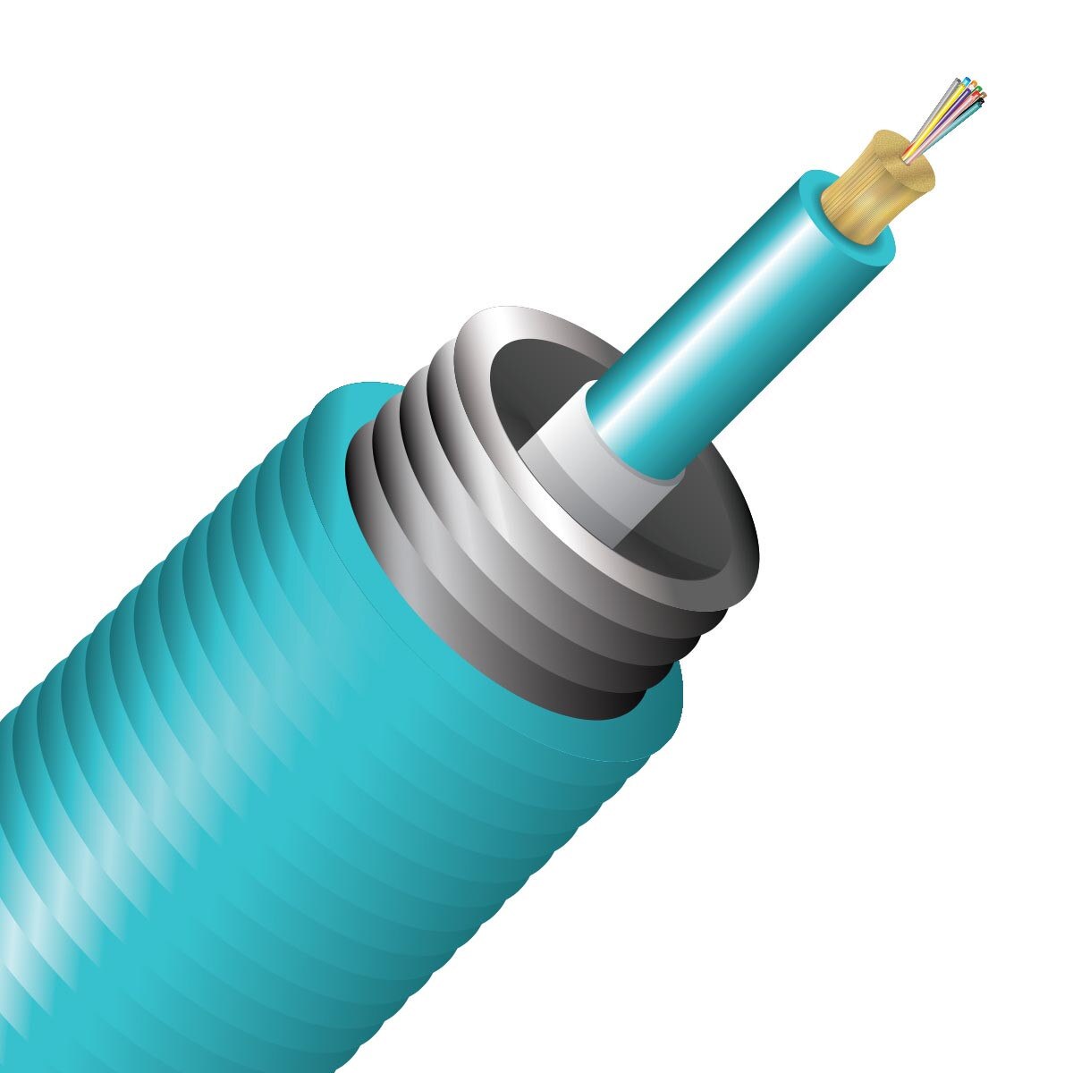 SSF™ 12 Strand OM3 Interlocking Armored Micro Distribution Plenum - Bulk per Ft.
